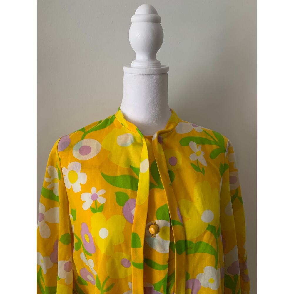 Vintage 60s/70s Homemade Floral Dress Size XS/S - Picture 3 of 5